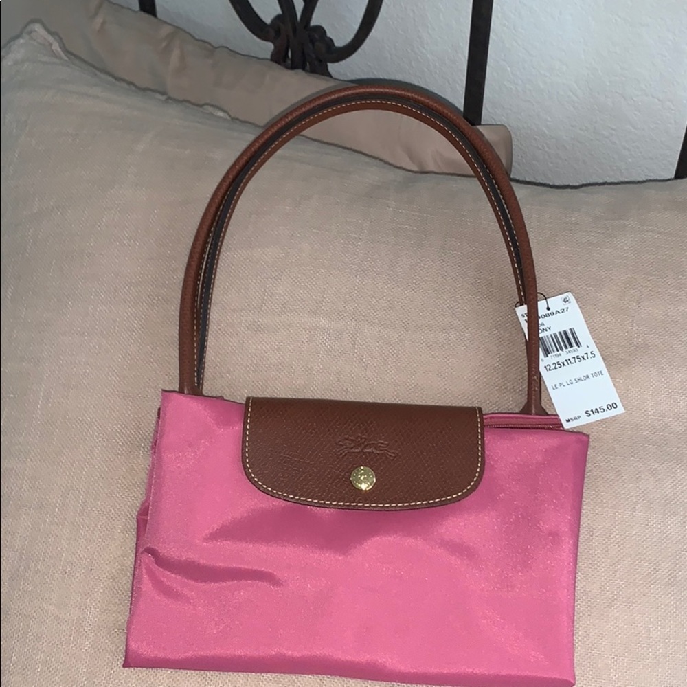 Long champ color Peony 12.25×11.75×7.5